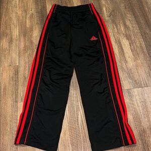 Adidas boys youth‎ 3 stripes pants black/red size S (8)